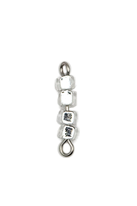 shiny silver bead strand